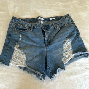 Ripped Jean Shorts